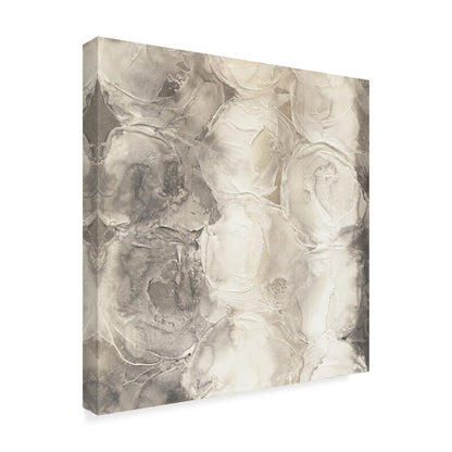 Contemporary Gray Circles Abstract Oil Painting
