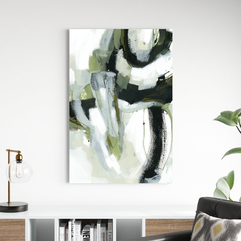 Abstract Green Onyx Oil Painting