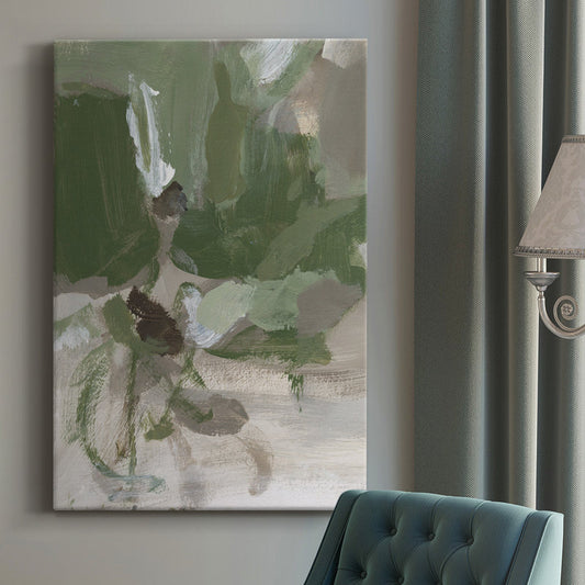 Abstract Green Tea Oil Painting for Modern Home Decor