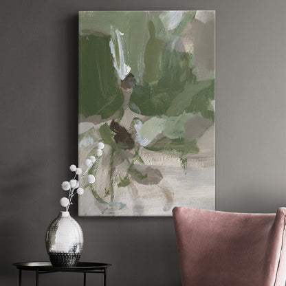 Abstract Green Tea Oil Painting for Modern Home Decor
