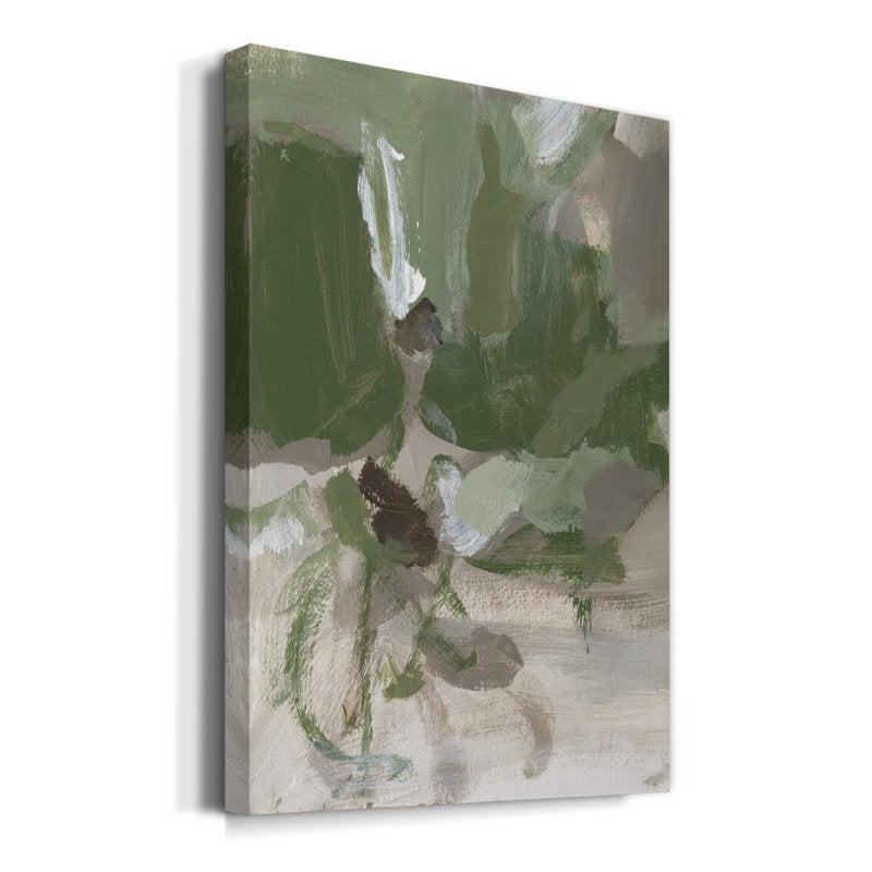 Abstract Green Tea Oil Painting for Modern Home Decor