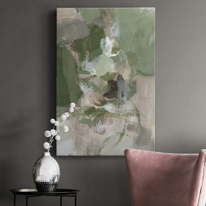 Elegant Green Abstract Oil Painting for Modern Home Decor