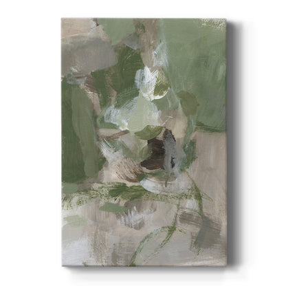 Elegant Green Abstract Oil Painting for Modern Home Decor