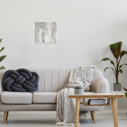 Contemporary Grey Abstract Oil Painting for Modern Home Decor