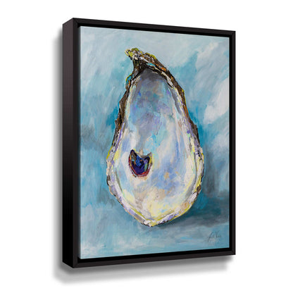 Serene Oyster: Vibrant Coastal Oil Painting for Nautical Home Decor