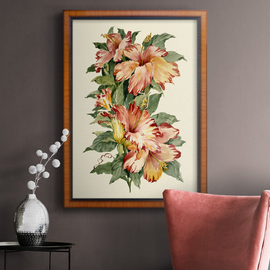 Vibrant Hibiscus Floral Oil Painting Print for Home D√©cor and Art Lovers