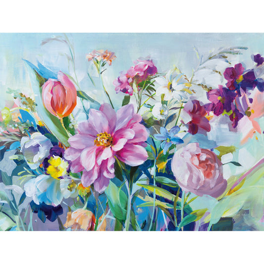 Vibrant Summer Flowers Oil Painting