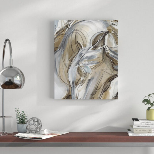 Abstract Horse Art - Elegant Expressionist Oil Painting for Modern Decor