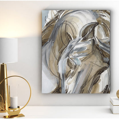 Abstract Horse Art - Elegant Expressionist Oil Painting for Modern Decor