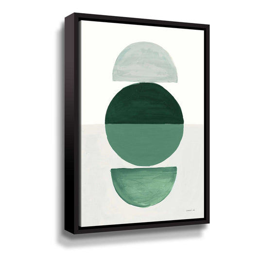 Contemporary Green Geometric Oil Painting for Modern Home Decor