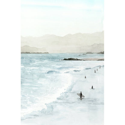 Coastal Serenity: Grace Popp Beach Scene Oil Painting Print