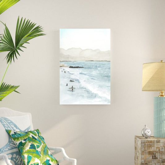 Grace Popp Ocean Waves Oil Painting - Serene Surf Art for Coastal Home Decor