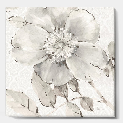 Elegant Grey Peonies Oil Painting for Modern Home Decor
