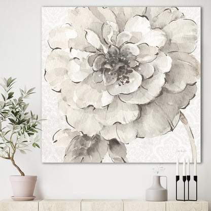 Elegant Grey Peonies Oil Painting for Modern Home Decor