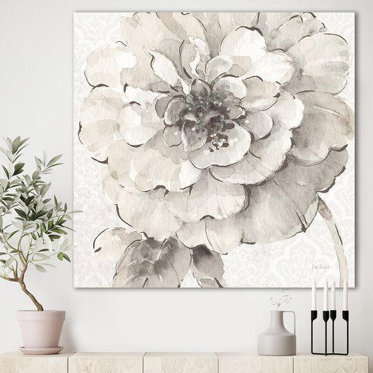 Elegant Grey Peonies Oil Painting for Modern Home Decor