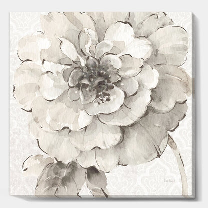 Elegant Grey Peonies Oil Painting for Modern Home Decor