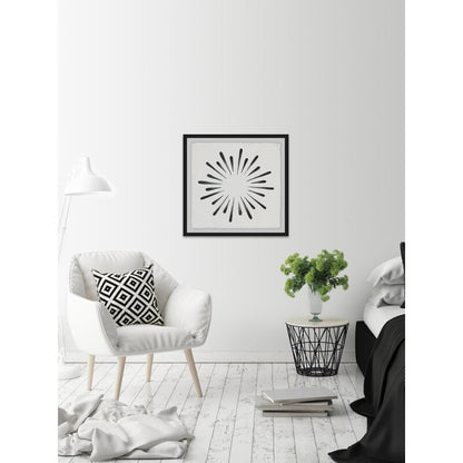 Abstract Ink Splash Art - Modern Black and White Painting for Contemporary Decor