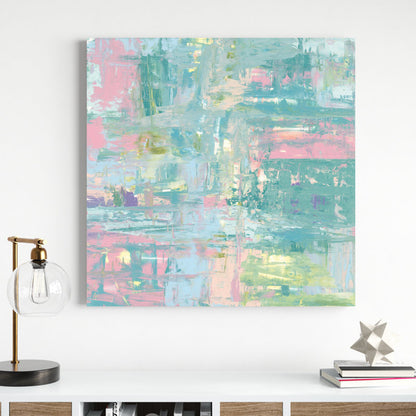 Colorful Abstract Landscape Oil Painting on Canvas