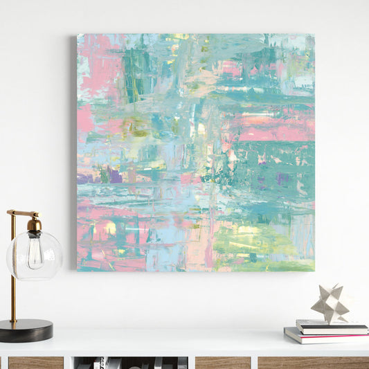 Colorful Abstract Landscape Oil Painting on Canvas