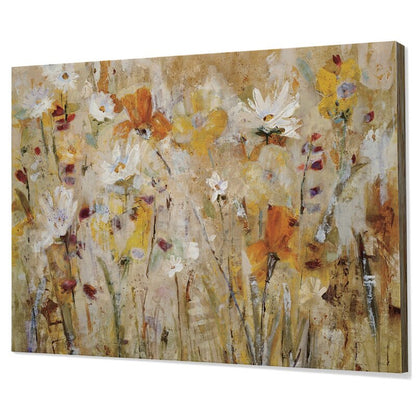 Vibrant Floral Harmony: Bright Oil Painting of Blossoms and Nature