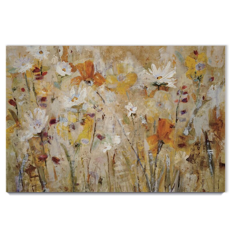 Vibrant Floral Harmony: Bright Oil Painting of Blossoms and Nature