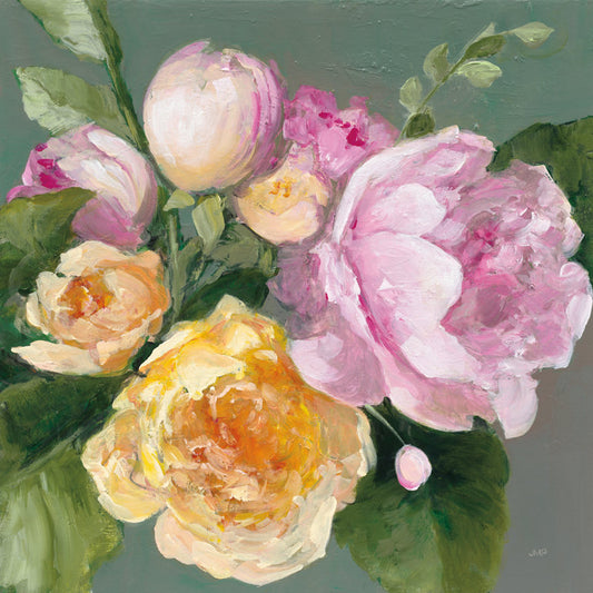 Charming June Floral Bouquet Oil Painting