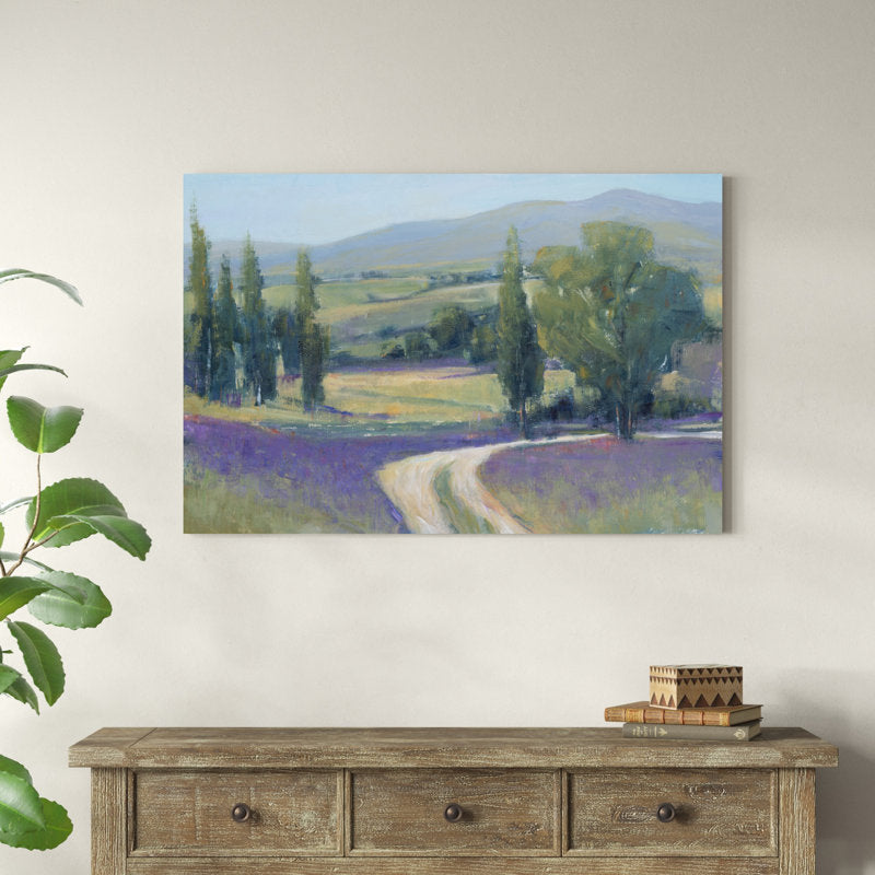 Lavender Meadow Landscape Painting