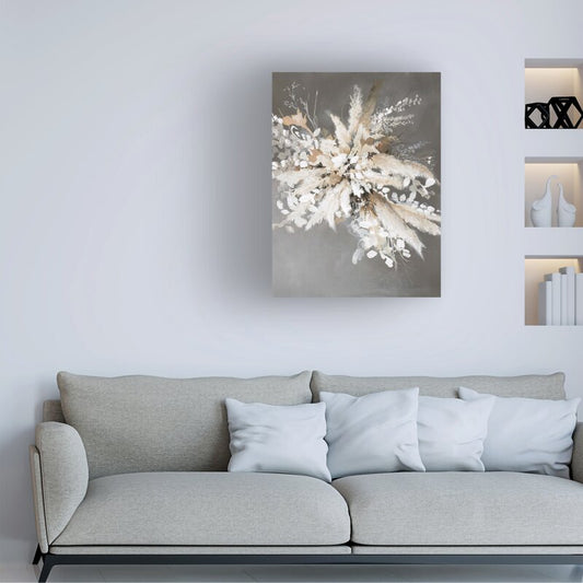 Elegant Neutral Leaves Oil Painting for Modern Home Decor
