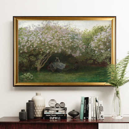 Claude Monet Lilacs Under Gray Skies - Beautiful Floral Oil Painting