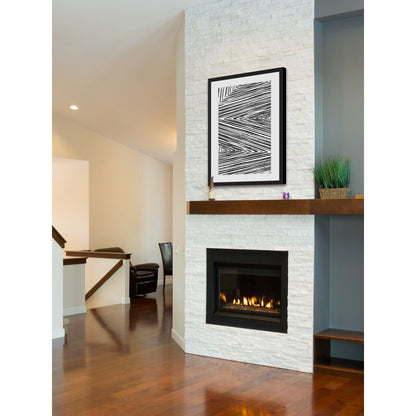 Dynamic Black and White Linear Abstract Oil Painting for Modern Home Decor