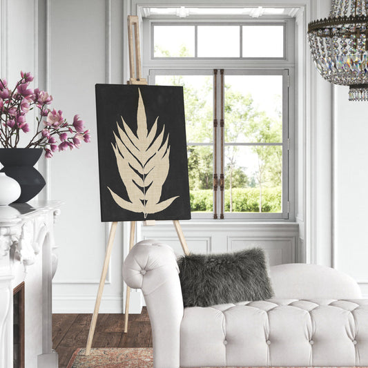 Elegant Linen Fern Oil Painting for Modern Home Decor and Art Collection