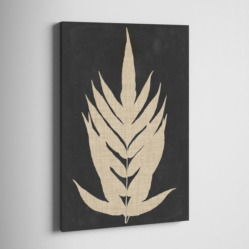 Elegant Linen Fern Oil Painting for Modern Home Decor and Art Collection