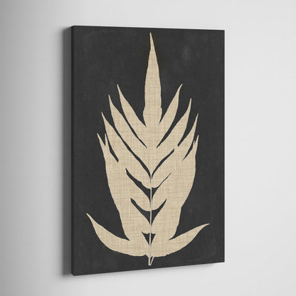 Elegant Linen Fern Oil Painting for Modern Home Decor and Art Collection