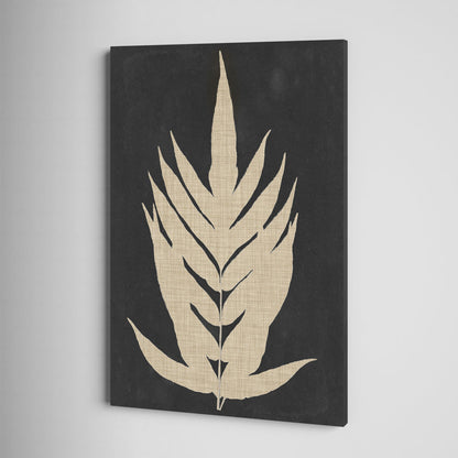 Elegant Linen Fern Oil Painting for Modern Home Decor and Art Collection