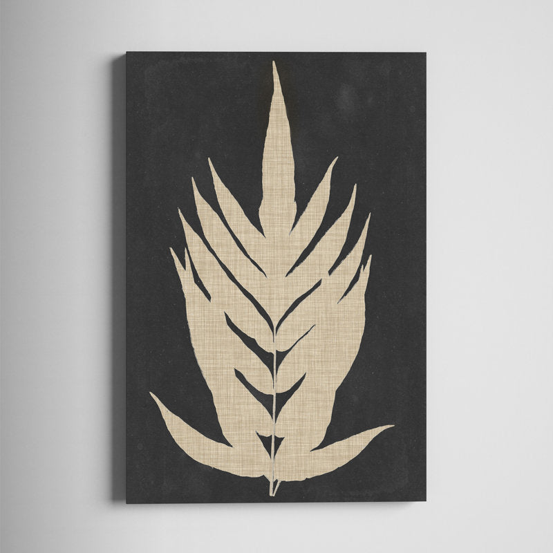 Elegant Linen Fern Oil Painting for Modern Home Decor and Art Collection