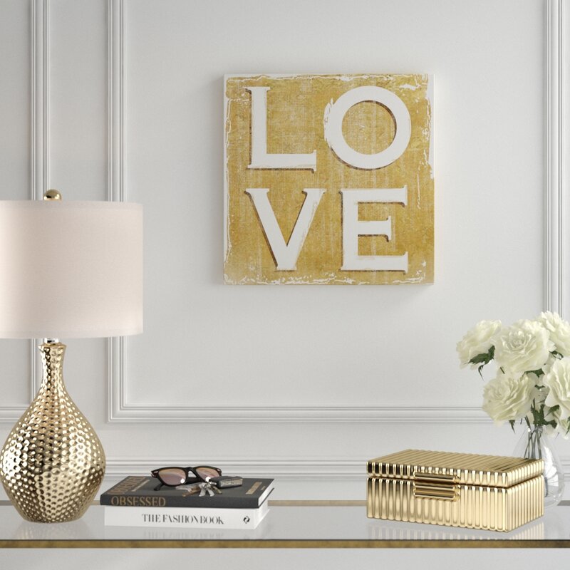 Chic Love Oil Painting for Modern Home Decor - Elegant Wall Art