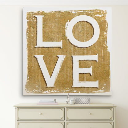 Chic Love Oil Painting for Modern Home Decor - Elegant Wall Art