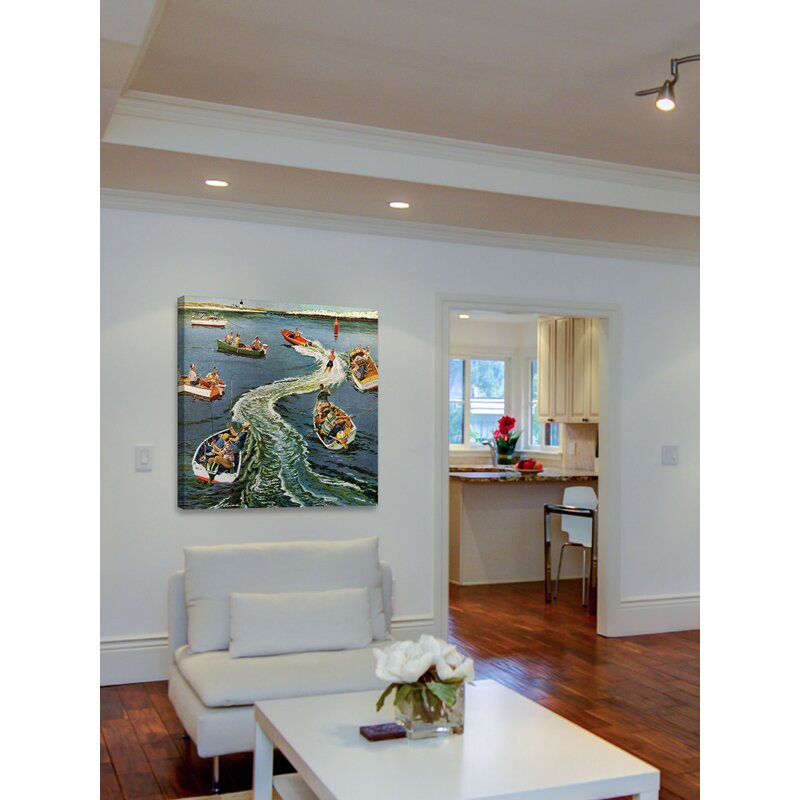 Dynamic Water Sports Scene with Boating Adventure and Vibrant Colors