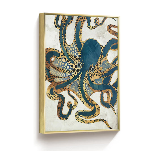 Vibrant Octopus Oil Painting - Marine Life Art for Ocean Lovers