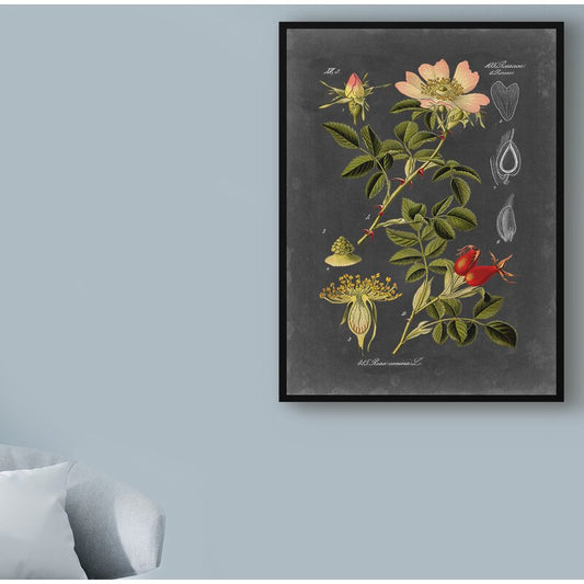 Midnight Botanical Floral Art Print for Elegant Home Decor