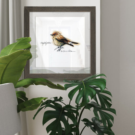 Charming Sparrow Watercolor Art Print for Home Decor