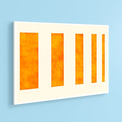 Vibrant Orange Modern Art Painting for Contemporary Home Decor