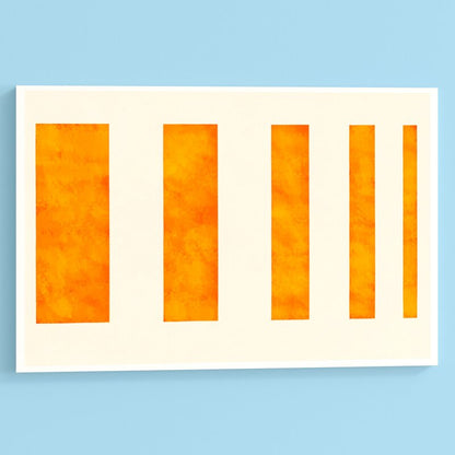 Vibrant Orange Modern Art Painting for Contemporary Home Decor