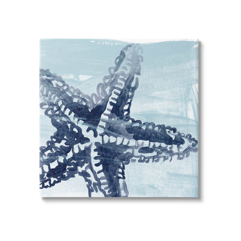 Coastal Serenity Starfish Oil Painting