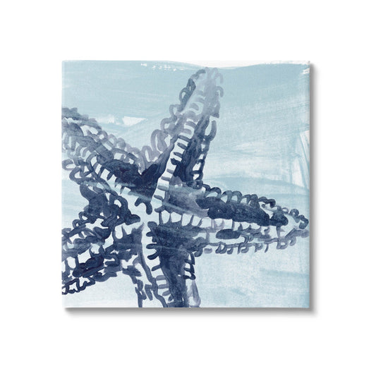 Coastal Serenity Starfish Oil Painting