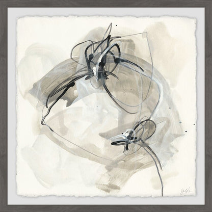 Elegant Monochrome Abstract Oil Painting for Modern Home Decor