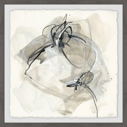 Elegant Monochrome Abstract Oil Painting for Modern Home Decor