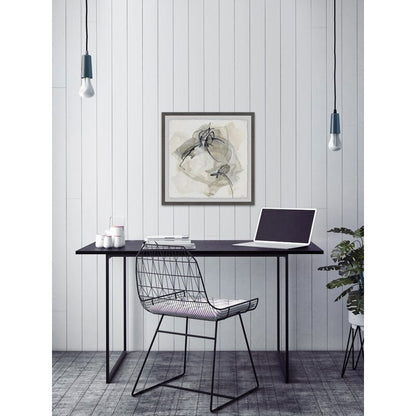 Elegant Monochrome Abstract Oil Painting for Modern Home Decor