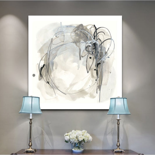 Abstract Monochrome Painting for Modern Home Decor and Artistic Expression