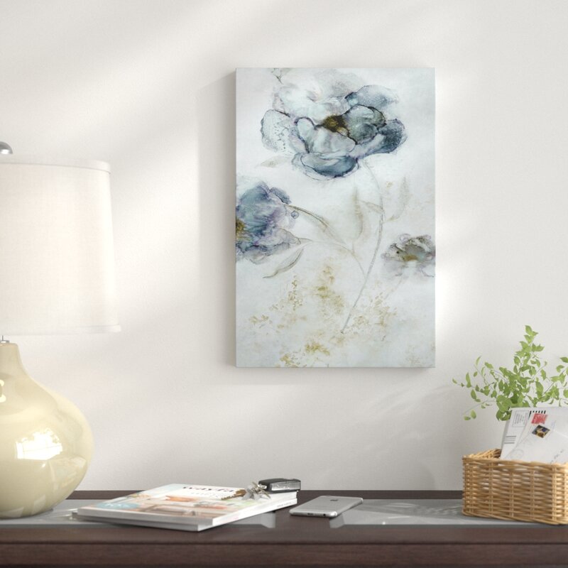 Elegant Blue Peony Oil Painting for Home Decor and Floral Art Enthusiasts